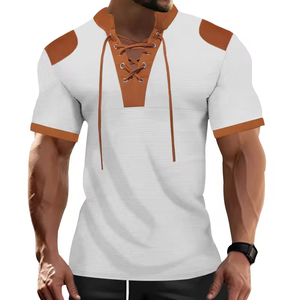 T-shirt da uomo Premium Hop oversize Casual Streetwear tinta unita di base Camisetas sublimazione dei pesi massimi Plus Size Tee in bianco - Product Image 2