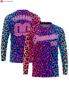 Camiseta de manga larga con patrón abstracto de océano en 3D personalizada con olas para hombres de talla grande - Product Image 3