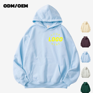 Sweat-shirts à capuche pour hommes et femmes avec logo personnalisé imprimé en usine, impression surdimensionnée, coton polyester, sublimation, sweats-shirts vierges, coupe ample - Product Image 4