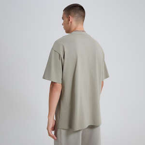 Camisetas de hombre de talla grande lisas con logotipo personalizado de algodón a la moda de alta calidad - Product Image 3