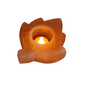 Himalaya tuz çay işık yaprak şekli mumluk dekorasyon düğün hediyesi, himalaya pembe tuz yaprak şekli Tealight mumluk