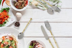 Juego de Cubiertos de Plata de Primera Calidad, Estilo Wabi-Sabi, Chapados en Níquel y Oro, Duraderos, Esenciales para la Cocina y el Comedor - Product Image 4