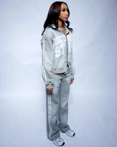 Conjunto Deportivo de Invierno para Hombre, Sudadera con Capucha y Pantalones Deportivos, 100% Algodón, Lavado Ácido, Bordado Desgastado, JAWAS SPORTS - Product Image 3