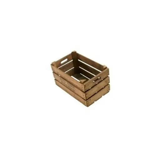 Cajas de nido de madera rústica con asas, contenedor de almacenamiento de madera de granja decorativa