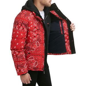 Veste matelassée pour homme de qualité supérieure, 100% duvet, tendance, logo personnalisé, veste longue, veste d'hiver chaude pour homme - Product Image 2