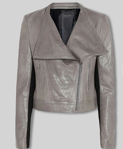 Veste en cuir unisexe modèle 2026 – Écologique, respirante, coupe-vent, col montant, logo frontal, style vintage - Product Image 2