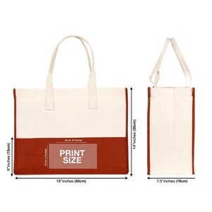 Elite <b>Medium</b> Cotton Tote <b>Bag</b> Customizable 100% Cotton Tote for Beach Wedding & Everyday Use PP Material Letter Pattern - Product Image 5