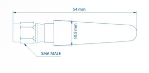 Antenne LTE Teltonika 003R-00281, 5dBi, SMA-Mâle - Product Image 2