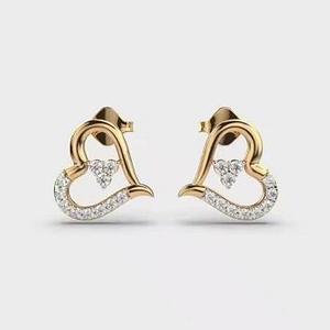 Bold and Brilliant Princess Cut Lab Grown Diamond Drop <b>Earrings</b> <b>Rhodium</b> Plated Yellow Gold for Luxurious Evening Looks Luxira - Product Image 2