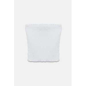 Blusa Corta sin Tirantes con Escote Fruncido - Product Image 5