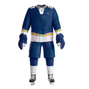 Los Mejores Conjuntos de Uniformes de Hockey sobre Hielo Profesionales, Tejido de Malla Transpirable, Absorbe la Humedad, Duradero y Cómodo para Práctica, Unisex para Adultos - Product Image 2