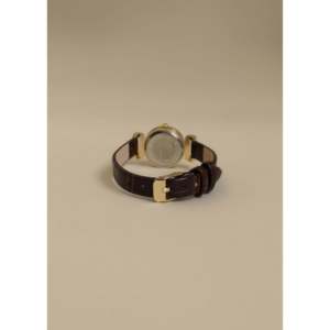 Vintage Luxury Quartz <b>Watch</b> with Circle Dial and Stainless Steel Band Ladies' Style Featuring Glass <b>Case</b> Back - Product Image 4