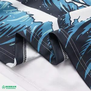 เสื้อยืดคอกลมสำหรับผู้ชายทรงหลวมเสื้อยืดสำหรับผู้ชายคอกลมทำจากผ้าฝ้าย100% โลโก้ OEM ตามสั่ง - Product Image 5