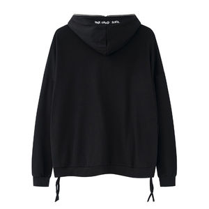 Oversize Distressed Jersey Hoodie Winter <b>Sweatshirt</b> Puff Technique Lined <b>Velour</b> Solid Terry Street Pullover 100% Cotton Printed - Product Image 2