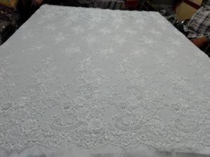 Tissu en dentelle brodée de perles et de paillettes pour robe de mariée, tissu en organza, robe de mariée, vente chaude, mode, acceptation des designs personnalisés - Product Image 3