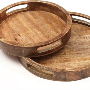 ชุดถาดไม้ดีไซน์สั่งทำพิเศษสำหรับเสิร์ฟอาหาร ใช้ตกแต่งสำหรับโรงแรม ร้านอาหาร ห้องครัว-เครื่องดื่ม ชา กาแฟ - Product Image 1