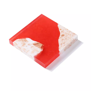 Posavasos de tendencia superior hechos a mano al por mayor diseños creativos de madera y resina posavasos artesanales de estilo europeo Juego de 4 piezas a precio mayorista - Product Image 3