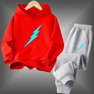 Primavera/otoño ropa deportiva informal niños niñas luminoso 2PC conjunto diario chándal para niños - Product Image 4