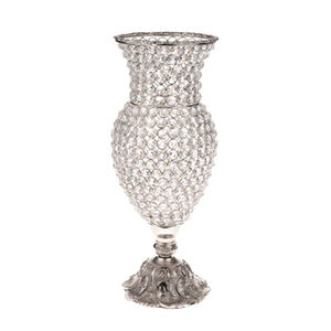 ชุดแจกันดอกไม้โลหะเคลือบสีเงิน2ชิ้นพร้อมกระจกสำเร็จรูปเหมาะสำหรับตกแต่งบ้านและที่ปลูกต้นไม้บนโต๊ะดีไซน์คลาสสิก - Product Image 4