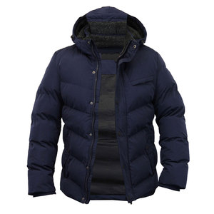 Veste matelassée en coton et polyester unisexe à col montant avec logo sur le devant, taille et design personnalisés pour la saison hivernale - Product Image 4