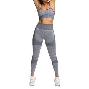 Ensemble de sport 2 pièces personnalisé pour femme : soutien-gorge et legging respirants en matière 100 % haute qualité, taille élastique, idéal pour l'entraînement et le yoga - Product Image 2