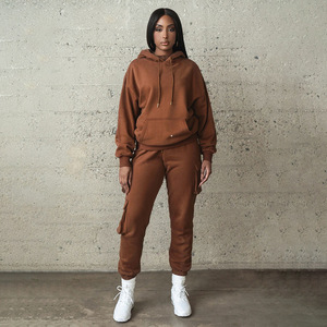 Gran oferta, recién llegados, trajes atléticos para correr para mujer, chándal Unisex, Sudadera con capucha de 2 piezas, conjuntos de chándal para mujer - Product Image 4