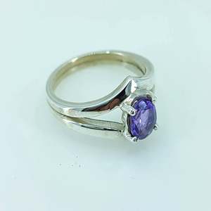 Handmade 925 Sterling <b>Silver</b> Amethyst Topaz <b>Ring</b> <b>Boho</b> June Birthstone Jewelry Perfect Gift for Her Birthday Anniversary - Product Image 3