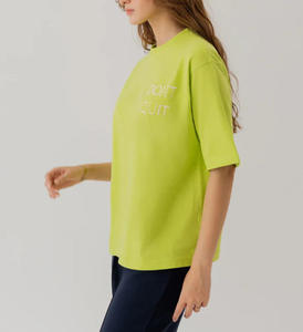 T-shirt décontracté d'été pour femme 2026 de haute qualité en coton et fibre de bambou, respirant, séchage rapide, anti-rétrécissement, broderie de logo - Product Image 2