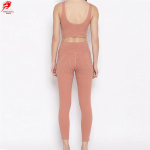 Women Long Sleeve Gym Set Stretch Fit <b>Top</b> <b>and</b> <b>Leggings</b> Ideal for Fitness Workout Gym <b>and</b> Daily Activewear - Product Image 4