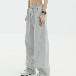 2025 Latest Women's Oversized Casual <b>Wide</b> <b>Leg</b> Flat Front High Waisted Loose Fit Sweatpants <b>Joggers</b> Winter - Product Image 4