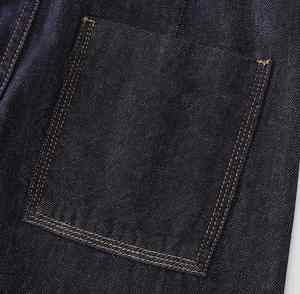Jeans en denim pour hommes faits sur mesure tissu en coton épais de coupe droite style décontracté à la mode pour streetwear quotidien - Product Image 6