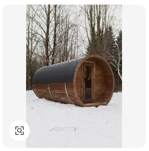 Sauna a Botte Premium per 6 Persone da Esterno con Spogliatoio - Product Image 1