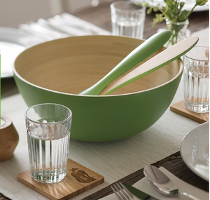 Handmade Cổ Điển Quay Tre Tấm Món Ăn Bát & Muỗng Nĩa Bộ Bền Vững Tùy Chỉnh Tablewares Từ Việt Nam Bán Buôn - Product Image 4