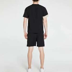 Conjunto de sudadera y pantalones cortos informales de verano para hombre, colección de camisetas estampadas de punto transpirables personalizadas - Product Image 2