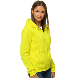 OEM & ODM Quick-dry Lightweight Streetwear Full Sleeve Custom Logo <b>Women</b> Zipper up Hoodie 100% Cotton - Product Image 5