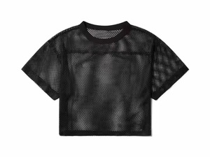 <b>Round</b> Neck Custom Made Printed Jersey Oversized Boxy Crew Fitness T-shirt For Men Or Woman Crop Mesh T-Shirt Jersey - Product Image 2