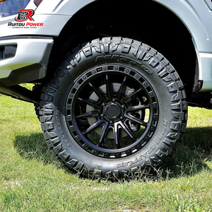 Rines Forjados Todoterreno Grises Personalizados con Borde Negro para Camionetas SUV de 17 18 20 22 Pulgadas 5x127 6x139.7 8x165.1 - Product Image 6