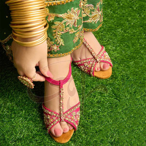 Nuevo Producto en Oferta, Sandalias de Tacón Alto con Parte Superior de Terciopelo Antideslizante Estampado, Calzado Casual para Mujer, Alta Calidad, Venta en Línea - Product Image 2