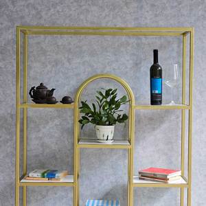 Étagère décorative KINO II 100x30x180cm avec structure en fer, motif géométrique pour salon - KTB68107 - Product Image 4