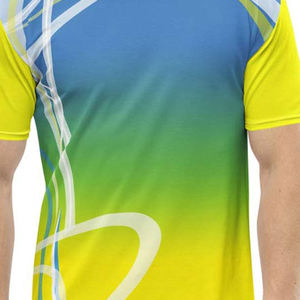 T-shirts en coton de haute qualité pour hommes col rond manches courtes impression par sublimation personnalisée dernière conception avec motif solide - Product Image 3