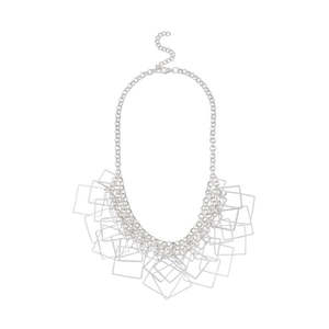 Collar con colgante de moda Urthn Chapado en plata Declaración - Product Image 1