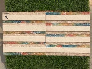 Revestimiento de paredes exteriores de piedra natural de diseño moderno Técnica de mosaico cincelado de piedra cultivada para uso en interiores y exteriores para baños - Product Image 2