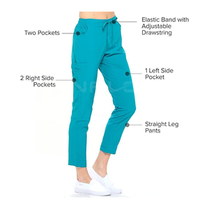 Scrubs d'hôpital d'été Confortable Hommes Femmes Jogger Scrubs Set Medical Nursing Scrubs USA OEM Uniformes pour hôpitaux Cliniques - Product Image 4