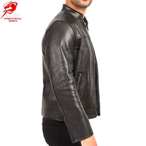 Chaquetas de Cuero Genuino para Hombre, Prendas Exteriores Suaves y Duraderas con Cierre de Cremallera para Invierno, Moda Casual y Uso al Aire Libre - Product Image 3