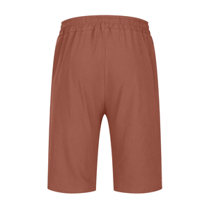 Logo personnalisé OEM Design 100% Lilen Short de surf avec cordon de serrage de couleur marron clair uni pour hommes pour l'entraînement de BD - Product Image 2