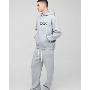 Conjunto de chándal para hombre, conjunto de 2 piezas, sudaderas con capucha de lana y pantalones de chándal Cargo, chándales atléticos informales, traje de jogging de invierno - Product Image 1