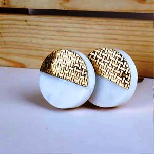 Bouton de porte externe hexagonal en laiton or boutons en marbre les plus vendus avec taille de forme de couleur personnalisée fabriqué en inde article - Product Image 1