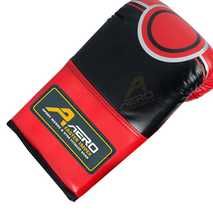 Gants de boxe Aero Faster Impex PU anti-boulochage, rouge et noir, équipement d'entraînement durable pour la boxe et le sparring, toutes saisons - Product Image 5