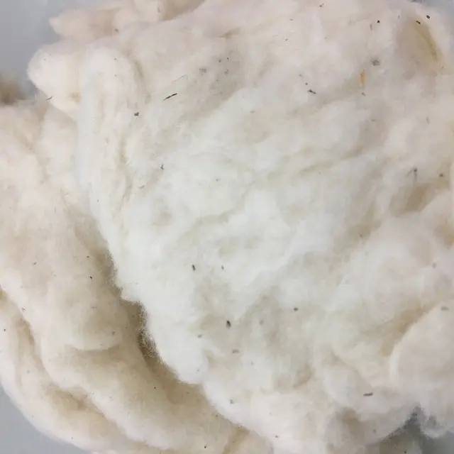 100% algodão comber noil algodão branqueado comber noil fibra de algodão natural cor marfim-branco (Sra. Xavia +84 333371330)