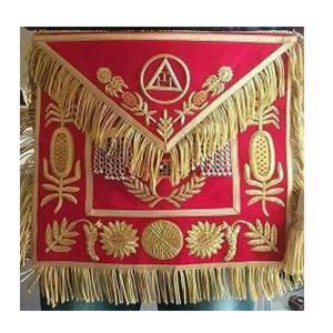 Tablier maçonnique personnalisé Regalia col de broderie maçonnique tabliers de maître de broderie en fil d'or TABLIER 32E DEGRÉ AVEC BRODERIE - Product Image 4